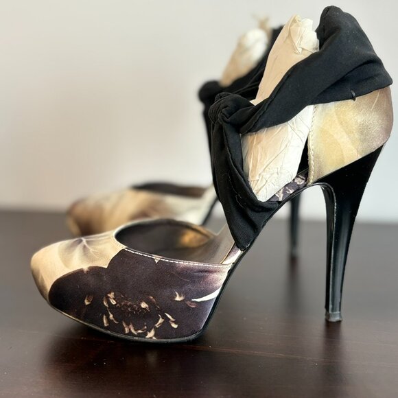 Nine West Fabric Platform Heels – Size 5.5 - Picture 3 of 9